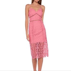 NWT Bardot Womens Roxy Pink Lace Cocktail Dress